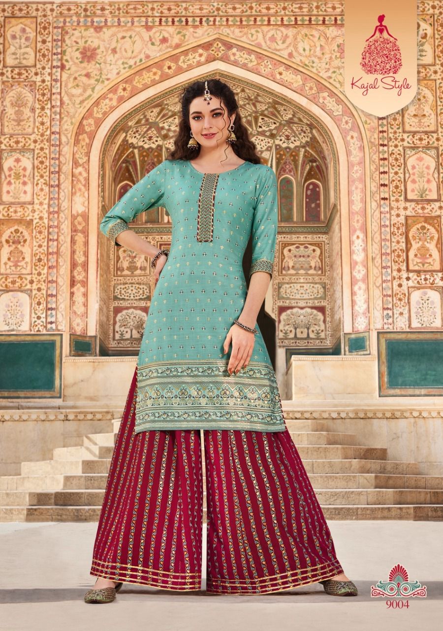 Fashion Label 9 New Exclusive Wear Rayon Embroidery Kurti With Bottom Collection